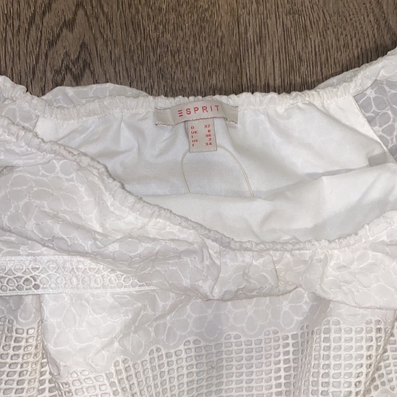 ESPRITOff The Shoulder Midi Dress. US 02. White. - Picture 3 of 3